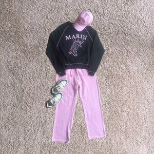 Elwood Pink Sweatpants – 100% Cotton French Terry | Size S